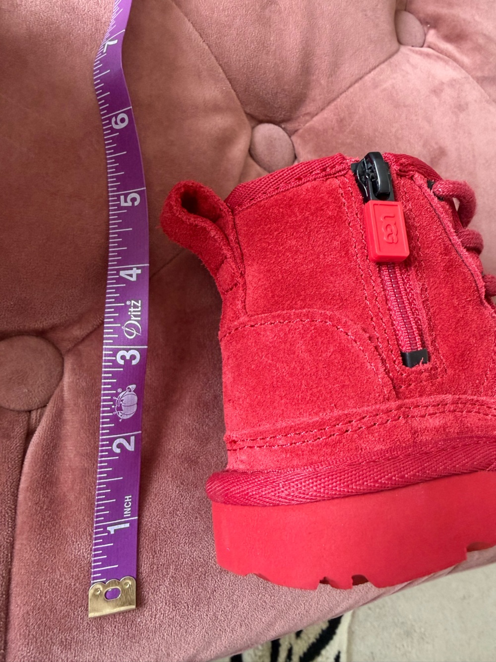 UGG Kids Neumel II Suede Boots Samba Red Toddler Size 6 - Picture 10 of 10